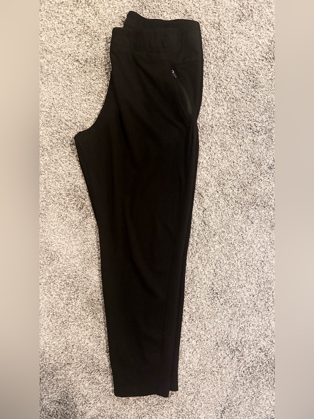 Men’s Black Performance Joggers with Zip Pocket